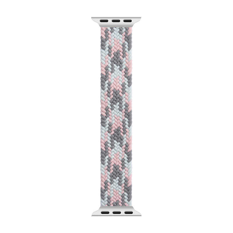Apple Watch 42mm Uyumlu Wiwu Braided Solo Loop Contrast Color Large Kordon - 5
