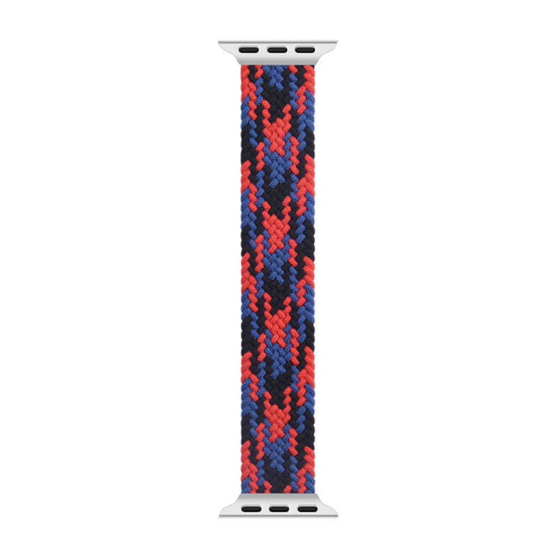 Apple Watch 42mm Uyumlu Wiwu Braided Solo Loop Contrast Color Large Kordon - 9