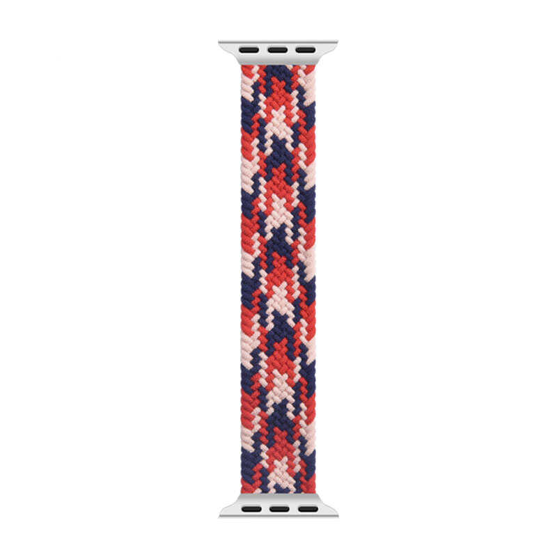Apple Watch 42mm Uyumlu Wiwu Braided Solo Loop Contrast Color Large Kordon - 10