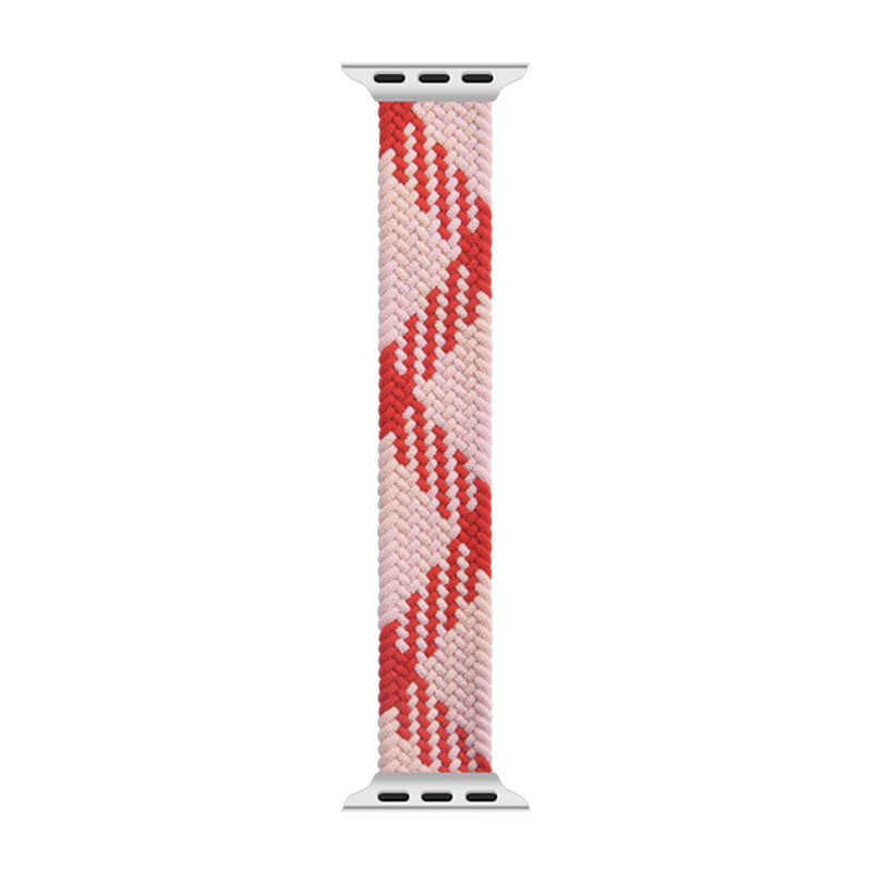 Apple Watch 38mm Uyumlu Wiwu Braided Solo Loop Contrast Color Small Kordon - 12