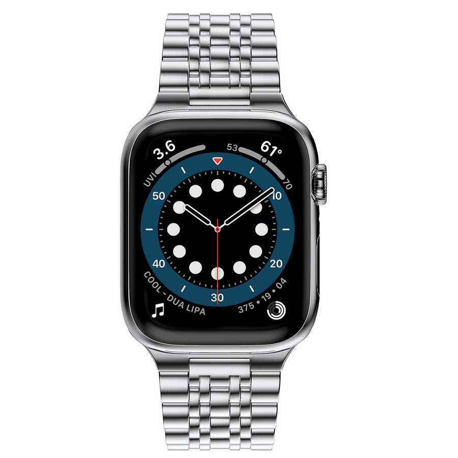 Apple Watch 42mm Uyumlu Wiwu Seven Beads Steel Belt Metal Kordon - 7