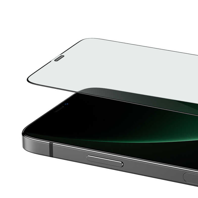 Apple iPhone 12 Pro Max Uyumlu ​​​​Benks 0.3mm V Pro Dust Proof Green Light Ekran Koruyucu - 9