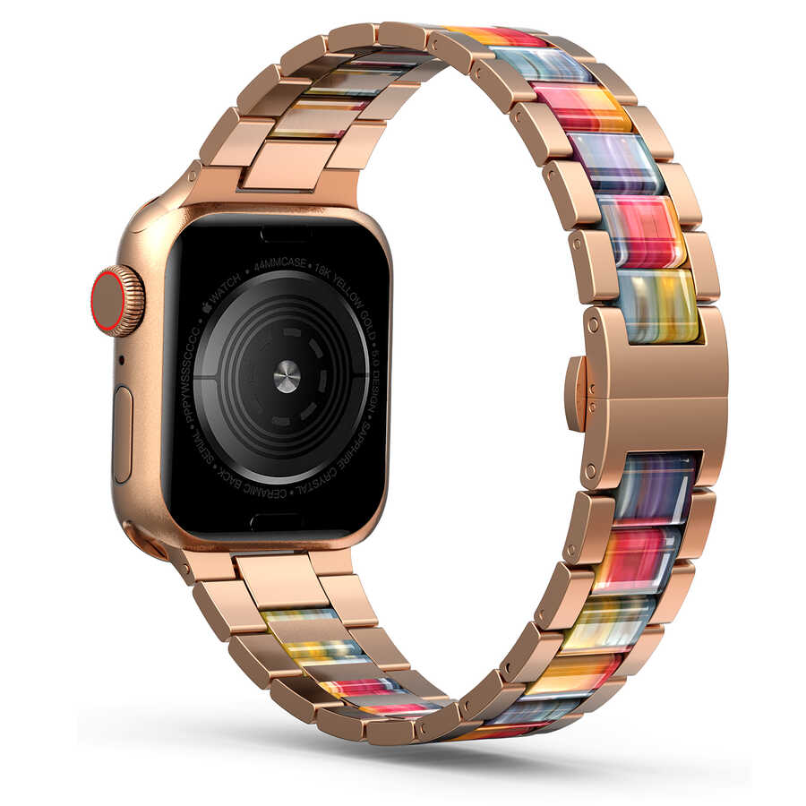 Apple Watch 44mm Uyumlu Wiwu Resin Steel Belt Metal Kordon - 7