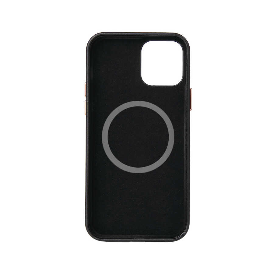 Apple iPhone 12 Mini Uyumlu Kılıf Zore Leathersafe Wireless Kapak - 1