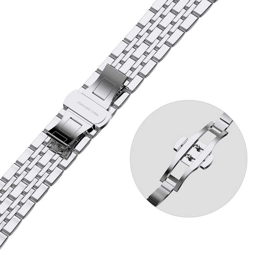 Apple Watch 38mm Uyumlu Wiwu Seven Beads Steel Belt Metal Kordon - 6