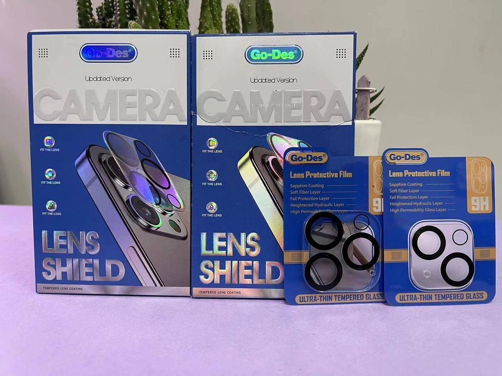 Apple iPhone 14 Pro Uyumlu Go Des Lens Shield CL-14 Kamera Lens Koruyucu - 1