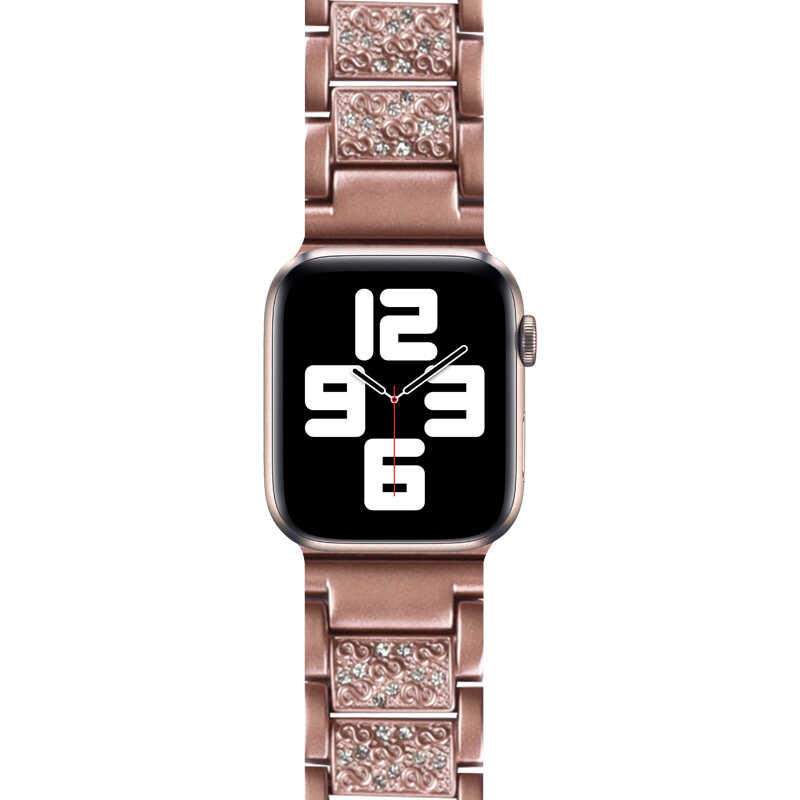 Apple Watch 38mm Uyumlu Wiwu Three Beads Set Auger Metal Kordon - 12