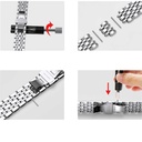 Apple Watch 38mm Uyumlu Wiwu Seven Beads Steel Belt Metal Kordon - 8