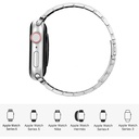 Apple Watch 38mm Uyumlu Wiwu Ultra Thin Steel Belt Three Beads Metal Kordon - 6