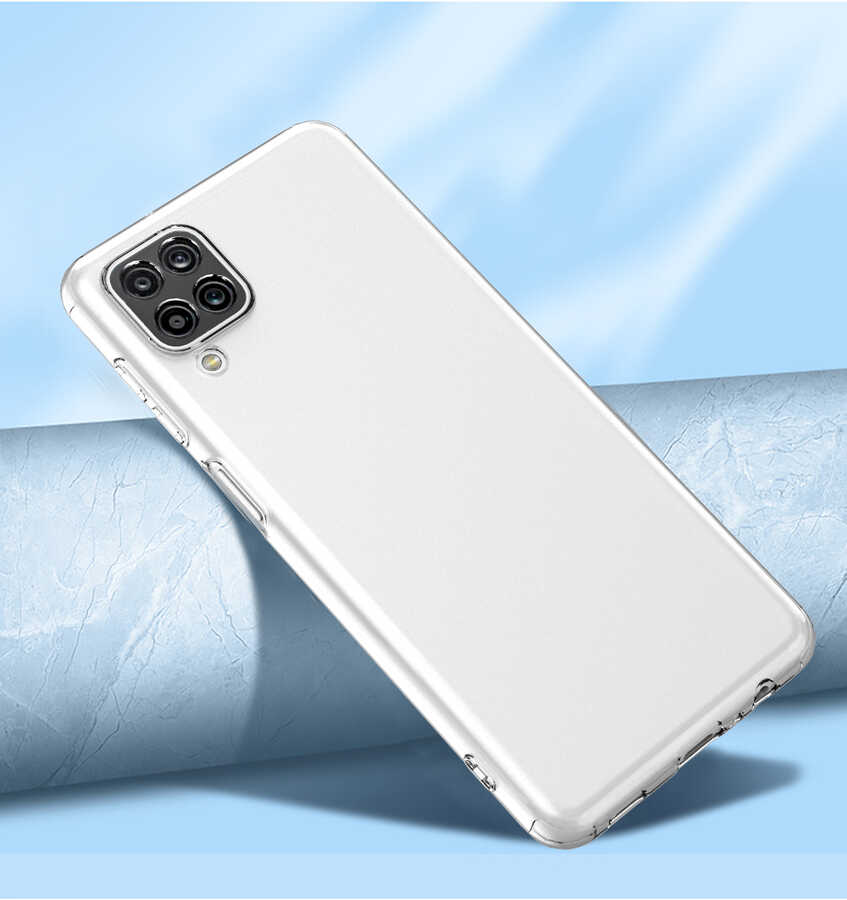 Samsung Galaxy A12 Uyumlu Kılıf Zore Kamera Korumalı Süper Silikon Kapak - 2