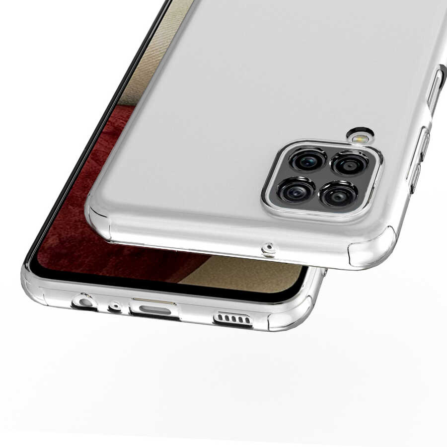 Samsung Galaxy A12 Uyumlu Kılıf Zore Kamera Korumalı Süper Silikon Kapak - 4