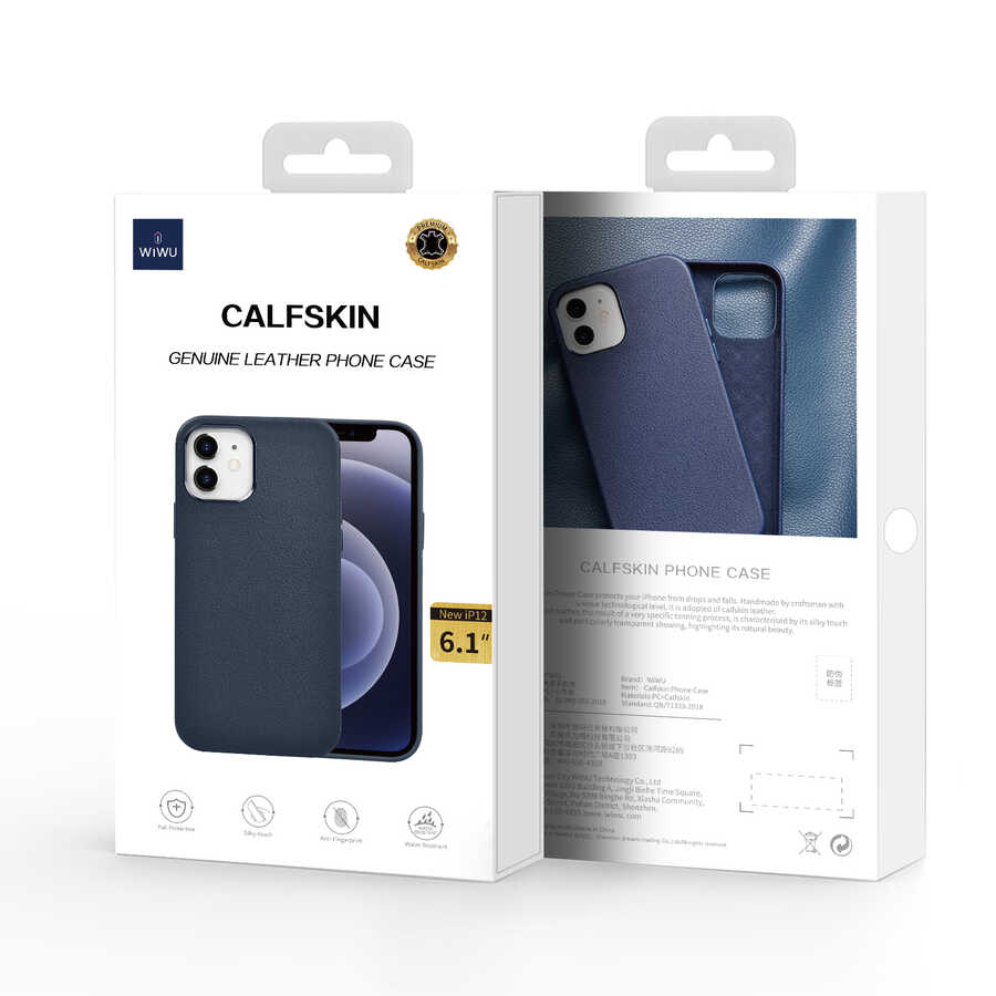Apple iPhone 12 Pro Max Uyumlu Kılıf Wiwu Calfskin Kapak - 6