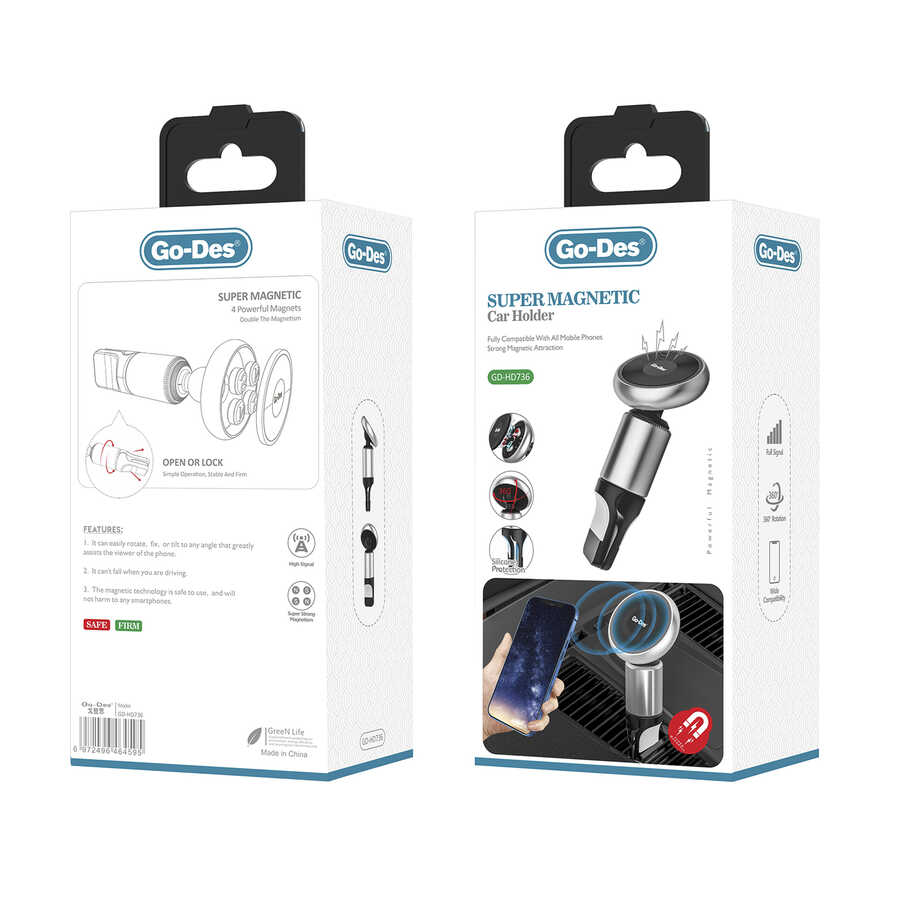 Go Des GD-HD736 Magnetik Araç Telefon Tutucu - 2