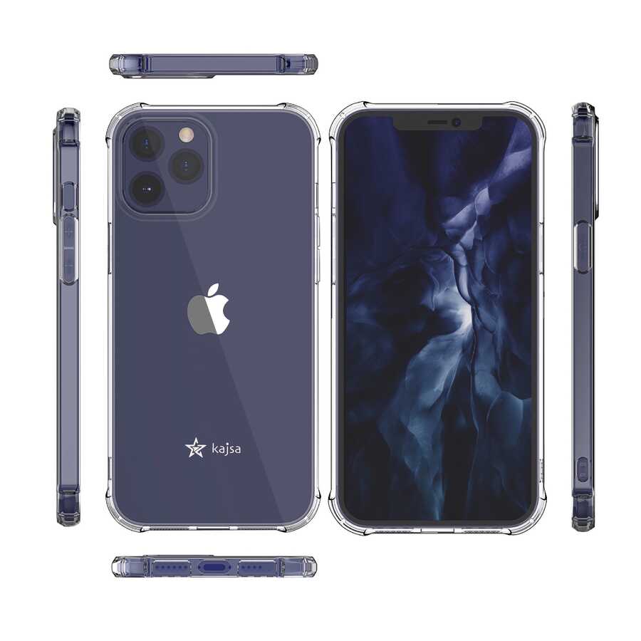 Apple iPhone 12 Pro Max Uyumlu Kılıf Kajsa Transparent Kapak - 4