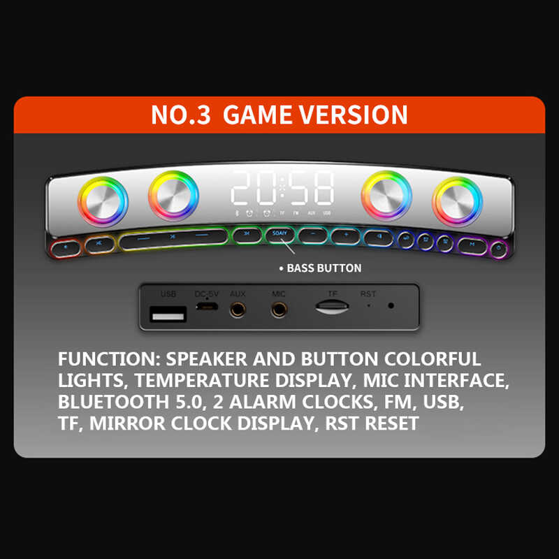 Soaiy SH39 Gaming Bluetooth Speaker Hoparlör - 1