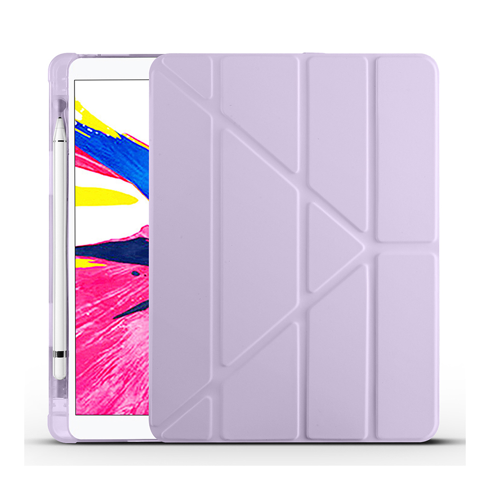 Apple iPad 10.2 2021 (9.Nesil) Uyumlu Kılıf Zore Tri Folding Kalem Bölmeli Standlı Kılıf - 4