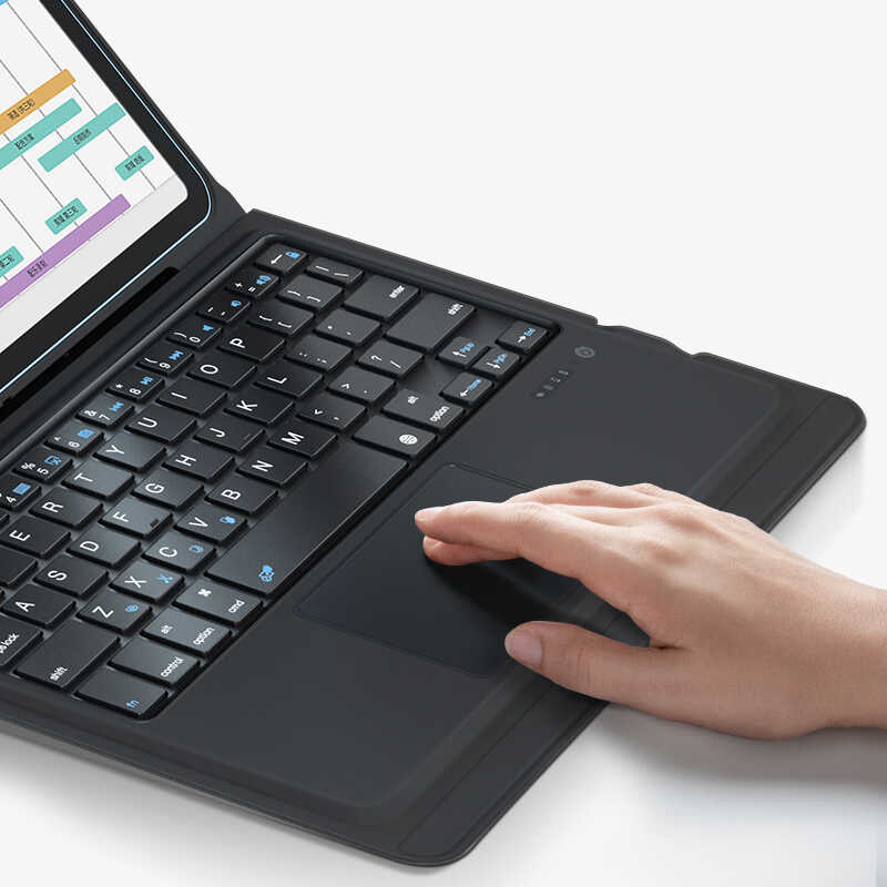 Apple iPad 10.2 2021 Uyumlu (9.Nesil) Benks Multifunctional Kablosuz Klavyeli Kılıf - 7