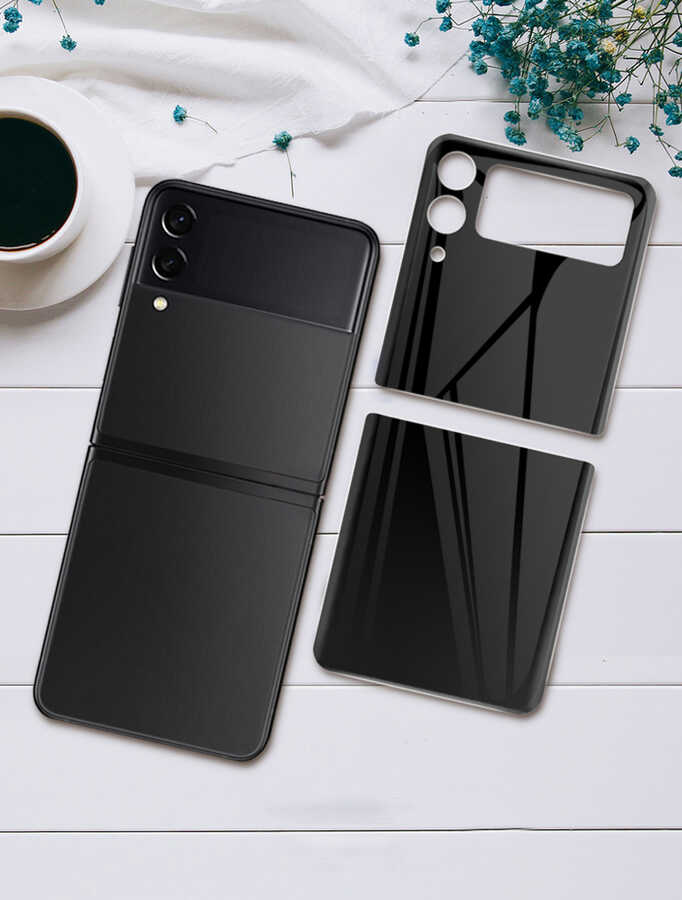 Samsung Galaxy Z Flip 3 Uyumlu Zore 3D Standart 2 in 1 Arka Koruyucu - 3