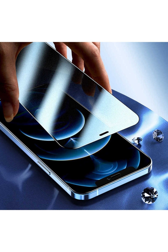 Apple iPhone 12 Pro Uyumlu Zore Fit Hard Mat Privacy Cam Ekran Koruyucu