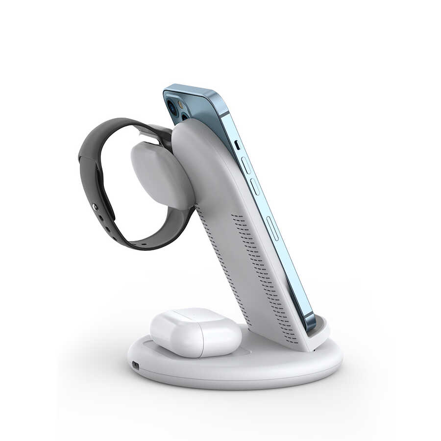 Wiwu Power Air 3 in 1 Kablosuz Şarj Standı - 3