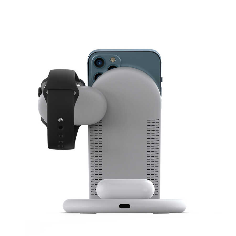 Wiwu Power Air 3 in 1 Kablosuz Şarj Standı - 6
