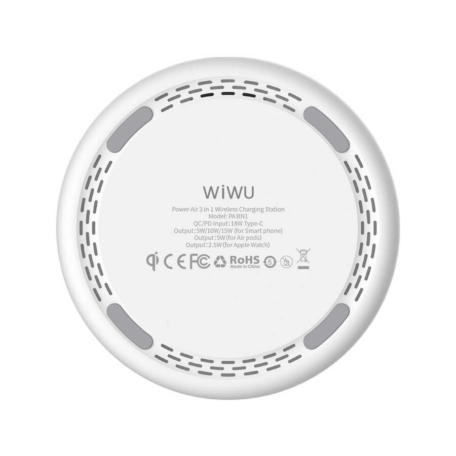 Wiwu Power Air 3 in 1 Kablosuz Şarj Standı - 7