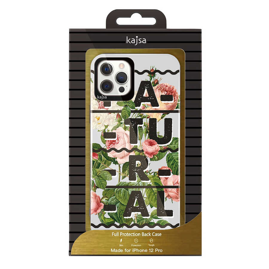 Apple iPhone 12 Uyumlu Kılıf Kajsa Floral Kapak - 5