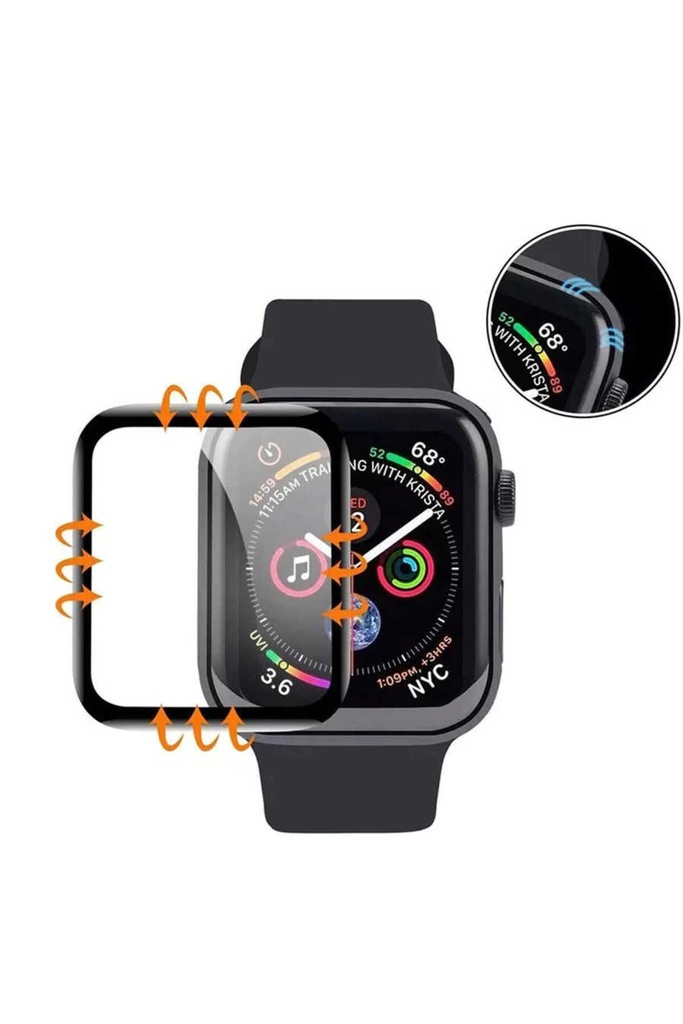 Apple Watch 44mm Uyumlu Zore PMMA Silikon Body Saat Ekran Koruyucu