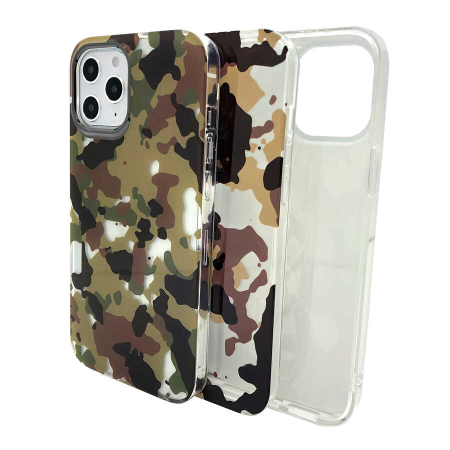 Apple iPhone 12 Pro Uyumlu Kılıf Kajsa Camo Kapak - 1