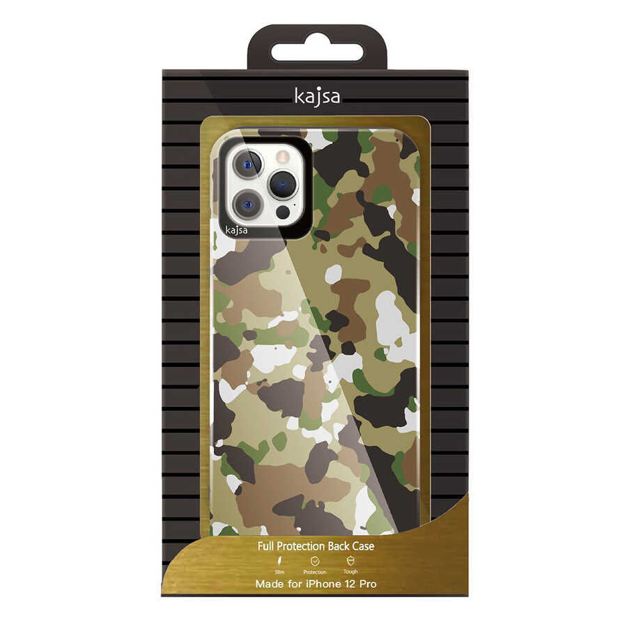 Apple iPhone 12 Uyumlu Kılıf Kajsa Camo Kapak - 1