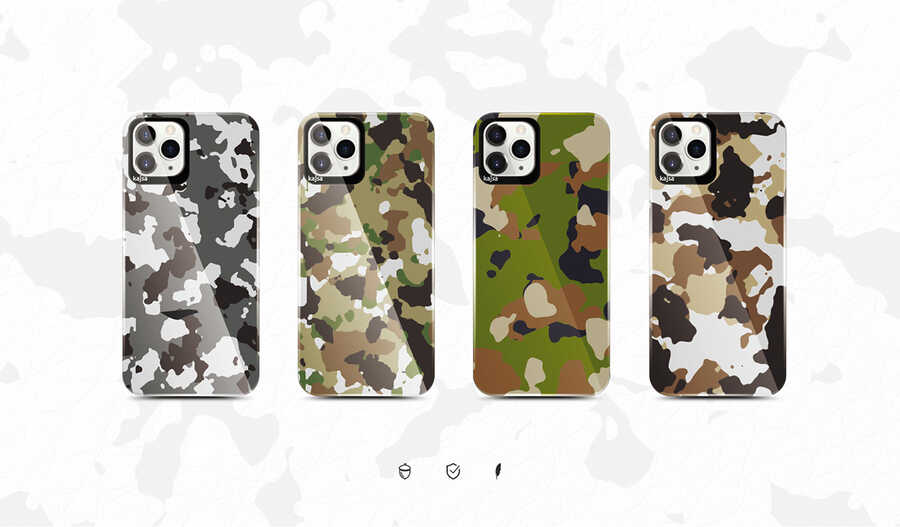Apple iPhone 12 Pro Max Uyumlu Kılıf Kajsa Camo Kapak - 3