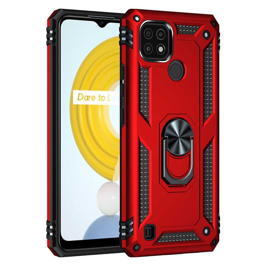 Realme C21 Uyumlu Kılıf Zore Vega Kapak - 4