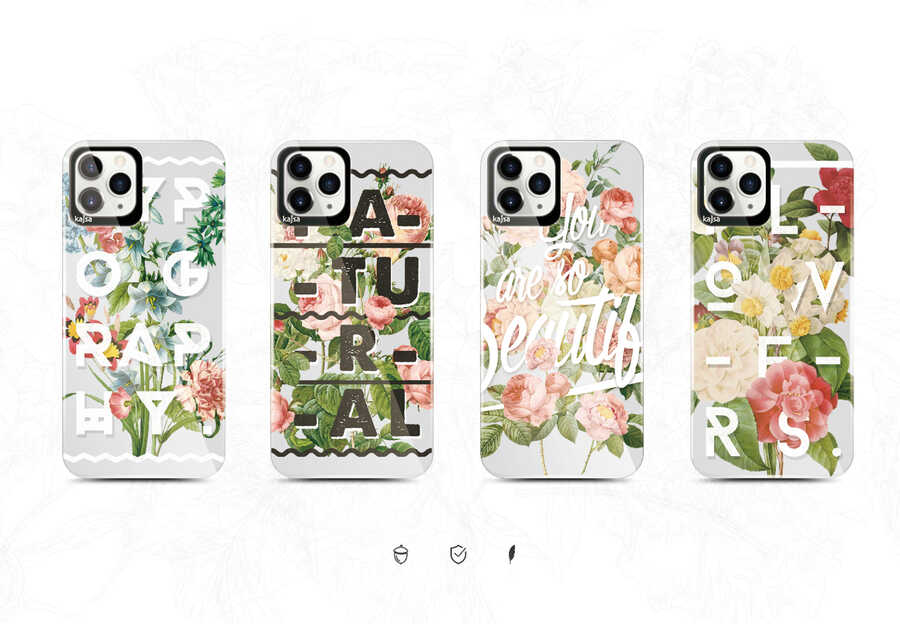 Apple iPhone 12 Pro Max Uyumlu Kılıf Kajsa Floral Kapak - 3