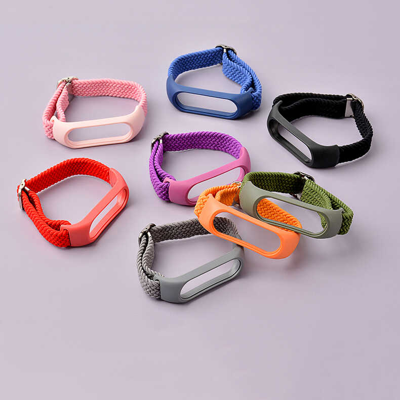 Xiaomi Mi Band 5 Uyumlu KRD-49 Örgü Kordon - 8