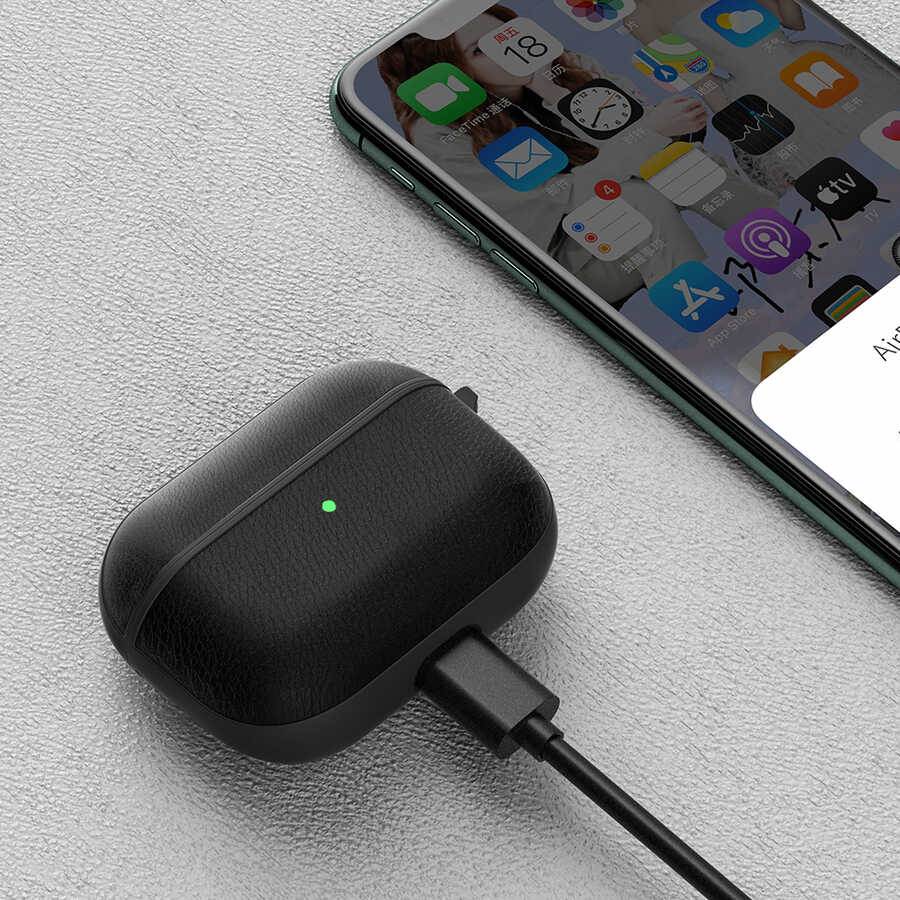 Apple Airpods Uyumlu Kılıf Wiwu Calfskin Kılıf - 7