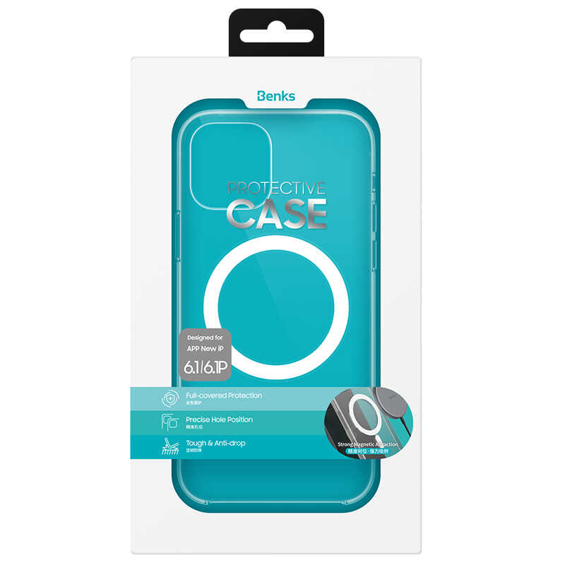 Apple iPhone 13 Uyumlu Kılıf Benks ​​​​​​Crystal Series With Magnetic Clear Kapak - 3