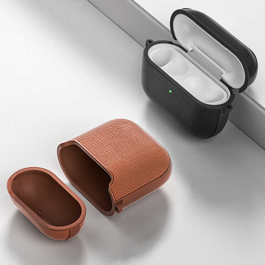 Apple Airpods Pro Uyumlu Kılıf Wiwu Calfskin Kılıf - 7