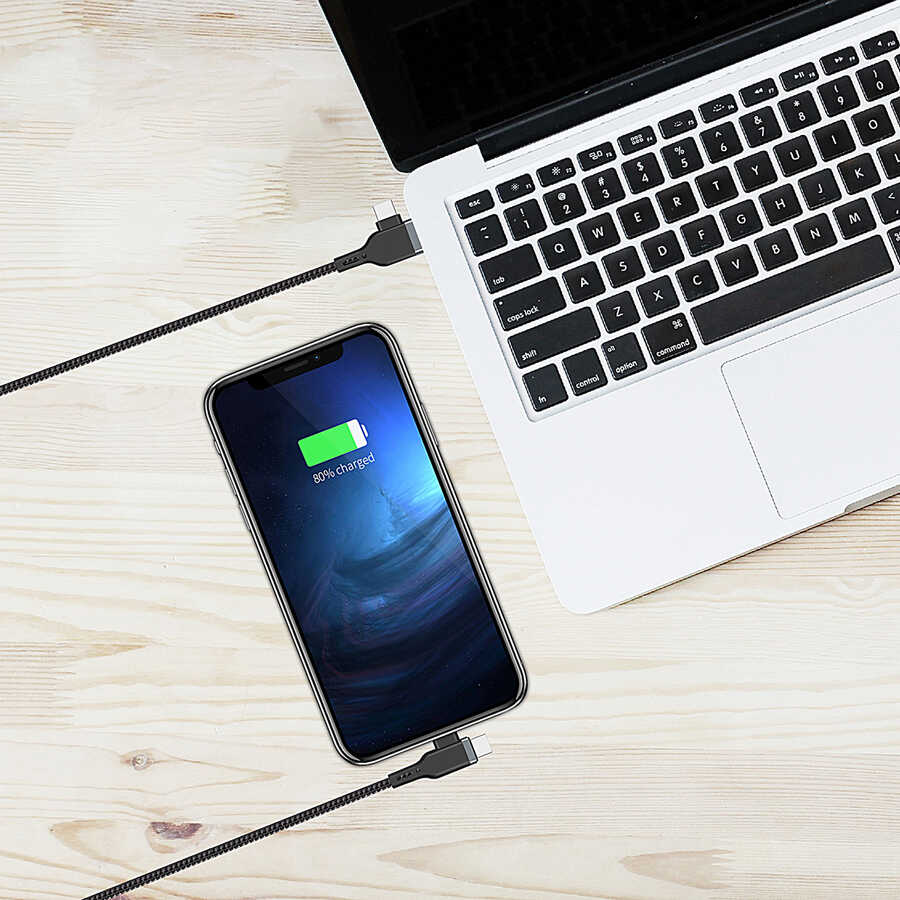 Wiwu Platinum Serisi PT06 4 in 1 Kablo 0.3M - 2