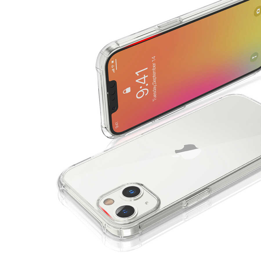 Apple iPhone 13 Uyumlu Kılıf Kajsa Transparent Kapak - 5