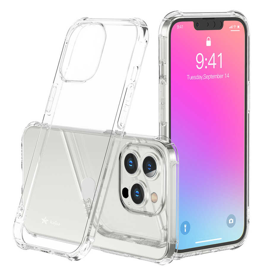 Apple iPhone 13 Pro Max Uyumlu Kılıf Kajsa Transparent Kapak - 6
