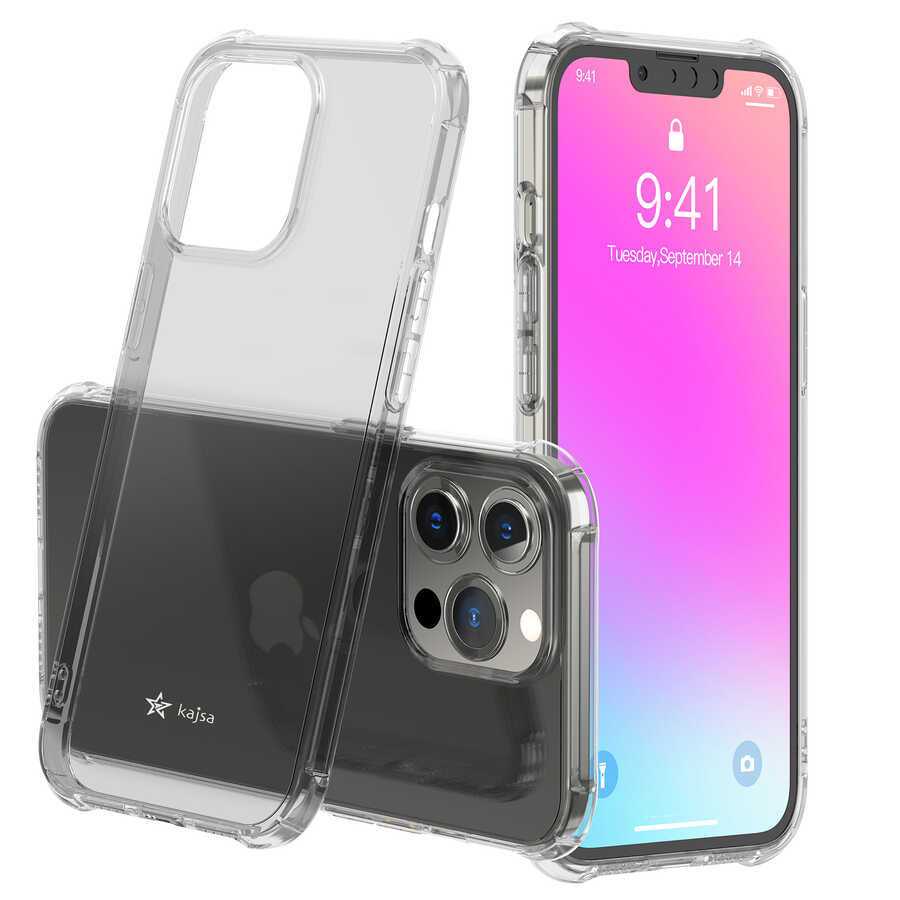Apple iPhone 13 Pro Uyumlu Kılıf Kajsa Transparent Kapak - 7