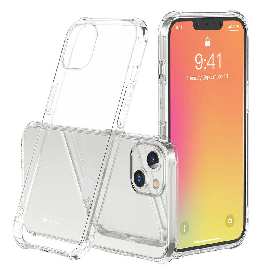 Apple iPhone 13 Mini Uyumlu Kılıf Kajsa Transparent Kapak - 1