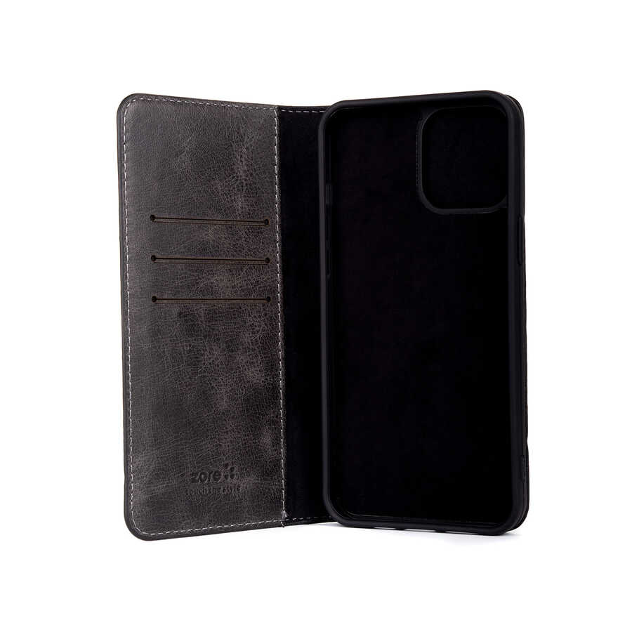 Apple iPhone 11 Pro Max Uyumlu Kılıf Zore Hakiki Deri Multi Cüzdan Kılıf - 1