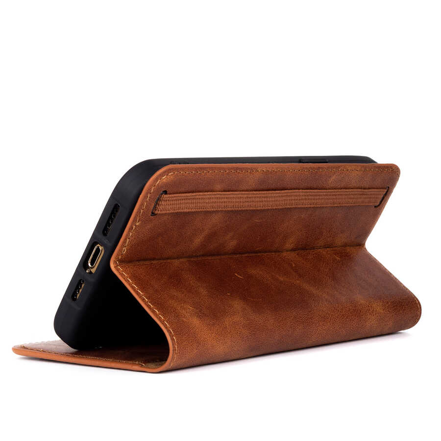 Apple iPhone 11 Pro Max Uyumlu Kılıf Zore Hakiki Deri Multi Cüzdan Kılıf - 5