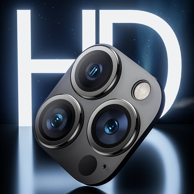 Apple iPhone 15 Pro Max Uyumlu Benks DR Sapphire Kamera Lens Koruyucu - 3