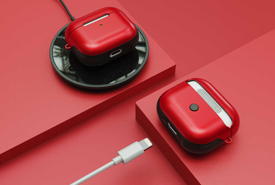 Apple Airpods 3. Nesil Uyumlu Kılıf Zore Shockproof Silikon - 3