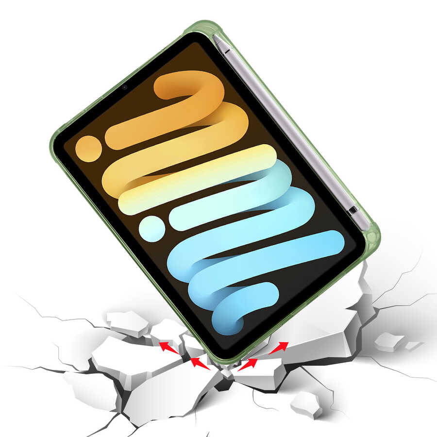 Apple iPad Mini 2021 Uyumlu (6.Nesil) Kılıf Zore Tri Folding Kalem Bölmeli Standlı Kılıf - 5