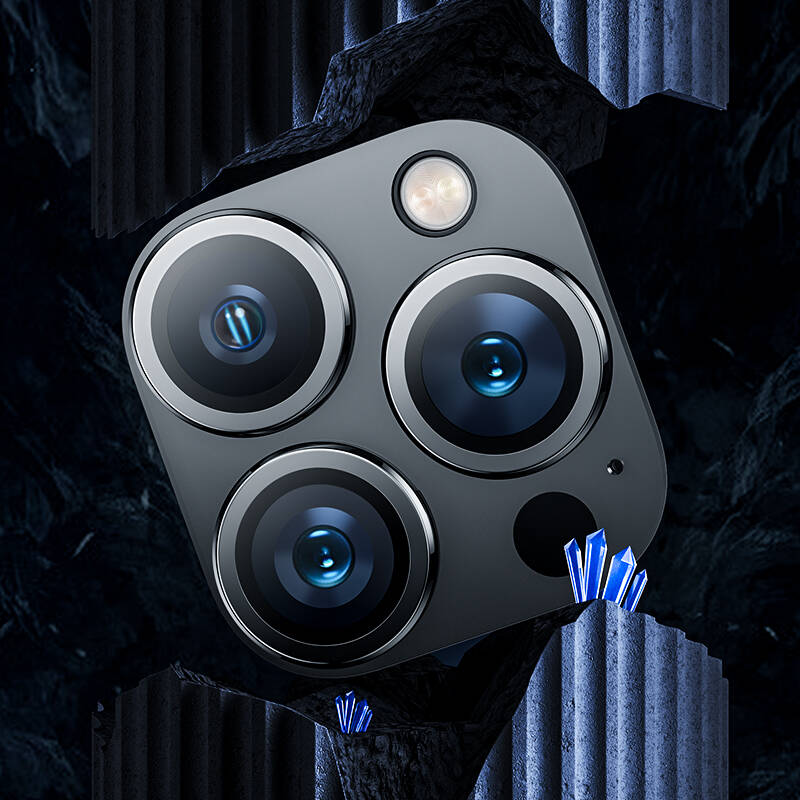 Apple iPhone 15 Pro Uyumlu Benks DR Sapphire Kamera Lens Koruyucu - 4