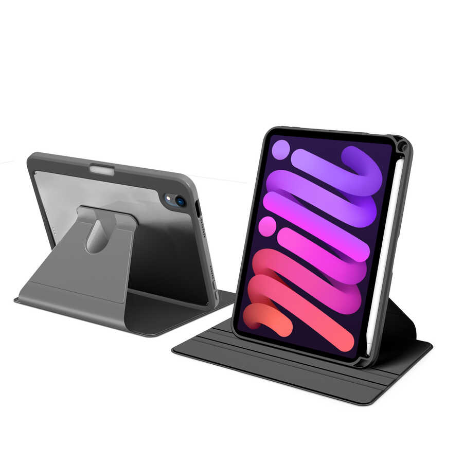Apple iPad Mini 2021 Uyumlu (6.Nesil) Kılıf Zore Nayn Dönebilen Standlı Kılıf - 11