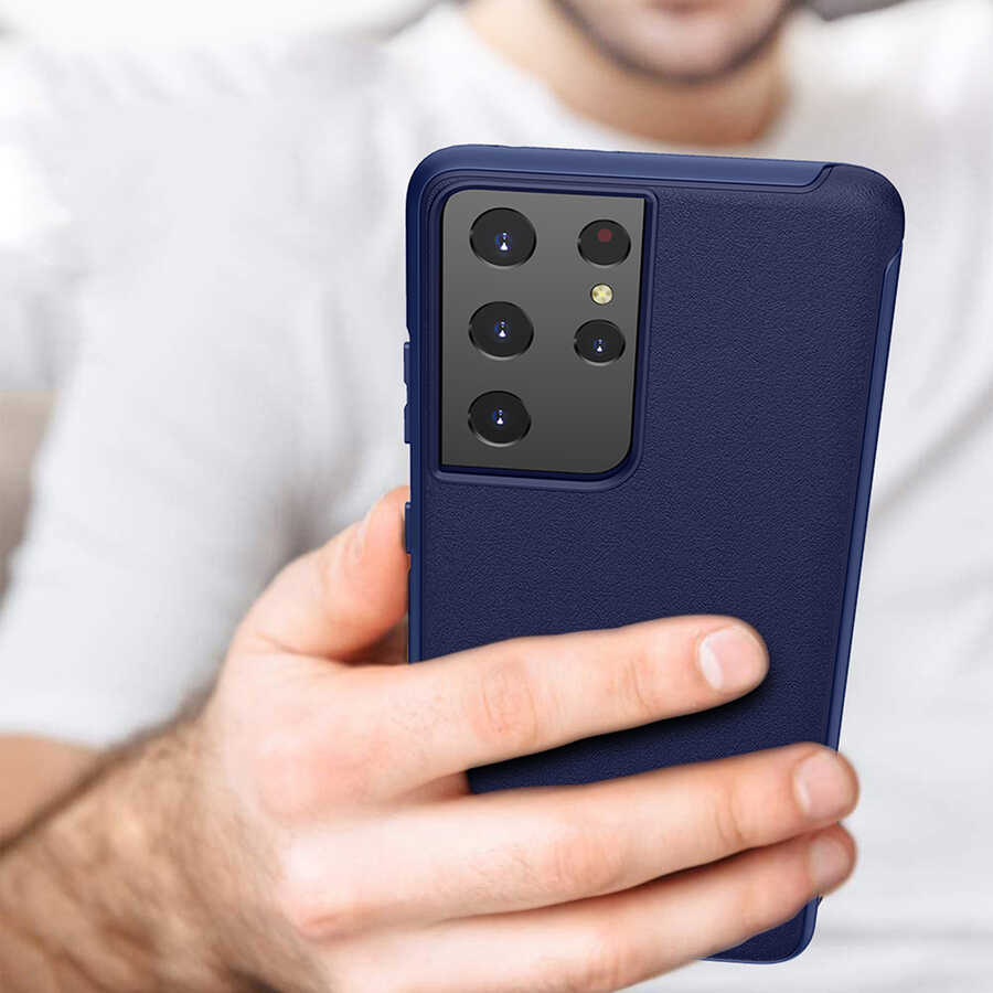 Samsung Galaxy S21 Ultra Uyumlu Kılıf ​​​​​Wiwu Sand Stone Kapak - 3